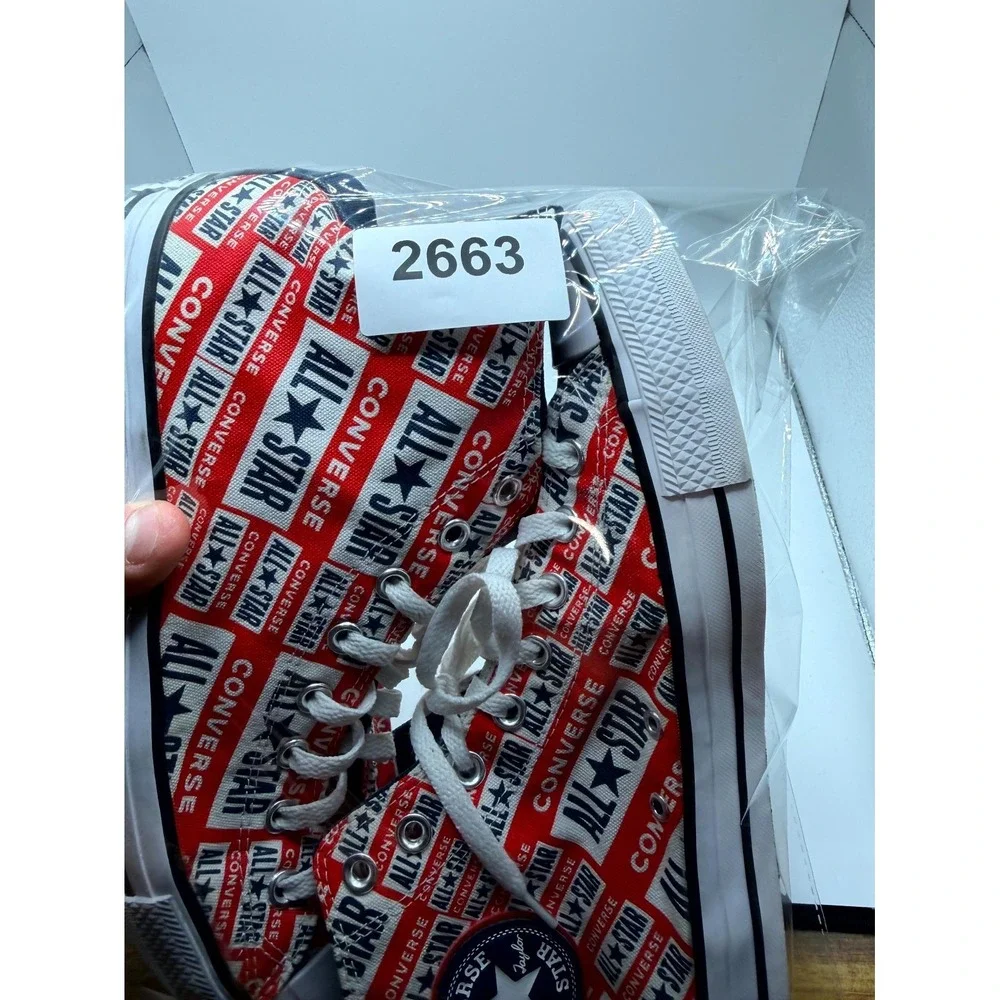Converse Logo Play Chuck Taylor All Star 166984F Men 10 Sneaker Red Casual Shoes - Picture 9 of 9
